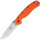 Ontario Knife RAT I Linerlock Orange D2 Folding Knife, 3.5 satin finish D2 tool steel blade, Orange G10 handle, 8867OR