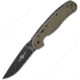 Ontario Knife RAT IA Linerlock A/O Assisted Opening Folding Knife, 3.50 in , Black Finish AUS-8 Stainless Blade, Drop Point Blade, OD Green G10 Handle, 8871OD