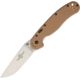 Ontario Knife RAT 1A Assisted Opening Folding Knives, 3.5in, AUS-8 Stainless Steel, Drop Point, G10 Tan Handle, 8870TN