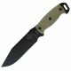 Ontario Knife RD6 Fixed Blade Knife, Black Micarta Handle, Black Blade, Plain OK9416BM