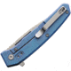 Ontario Knife Ti22 Ultrablue Folding Knife, 4.25in Closed, 3.25in Satin AUS-8 Tanto Blade, Blue Anodized Titanium Handle, ON9800