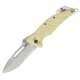 Ontario Knife XR-1 Folding Knife, Desert Tan Folder, Serrated OK8762