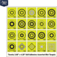 OP Exclusive - EZ2C Targets Self-Adhesive Mini 20 Assorted Styles 3.67x4.25in Chartreuse and Black Ink, Tear-Off Pad of 20, Chartreuse, EZ2CM20C
