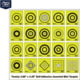 OP Exclusive - EZ2C Targets Self-Adhesive Mini 20 Assorted Styles 3.67x4.25in Chartreuse and Black Ink, Tear-Off Pad of 20, Chartreuse, EZ2CM20C