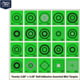 OP Exclusive - EZ2C Targets Self-Adhesive Mini 20 Assorted Styles 3.67x4.25in Green and Black Ink, Tear-Off Pad of 20, Green, EZ2CM20G