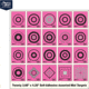 OP Exclusive - EZ2C Targets Self-Adhesive Mini 20 Assorted Styles 3.67x4.25in Pink and Black Ink, Tear-Off Pad of 20, Pink, EZ2CM20P