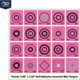 OP Exclusive - EZ2C Targets Self-Adhesive Mini 20 Assorted Styles 3.67x4.25in Pink and Black Ink, Tear-Off Pad of 20, Pink, EZ2CM20P