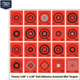 OP Exclusive - EZ2C Targets Self-Adhesive Mini 20 Assorted Styles 3.67x4.25in Red and Black Ink, Tear-Off Pad of 20, Red, EZ2CM20R