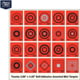 OP Exclusive - EZ2C Targets Self-Adhesive Mini 20 Assorted Styles 3.67x4.25in Red and Black Ink, Tear-Off Pad of 20, Red, EZ2CM20R