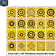 OP Exclusive - EZ2C Targets Self-Adhesive Mini 20 Assorted Styles 3.67x4.25in Yellow and Black Ink, Tear-Off Pad of 20, Yellow, EZ2CM20Y