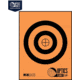 OP Exclusive - EZ2C Targets Self-Adhesive Mini 3.5in Bullseye on 4.25x5.5in Orange and Black Ink, Tear-Off Pad of 15, Orange, EZ2CM01K