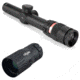 Trijicon AccuPoint TR-24 1-4x24mm Rifle Scope, 30 mm Tube, SFP, Black, Red BAC Triangle Post Reticle, MOA Adjustment, w/ TRYBE Optics Enhancer, TR24R-KIT1