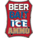 Open Road Brands Die Cut Emb Tin Sign Beer,bait,ice,ammo