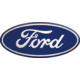 Open Road Brands Hollow Curved Tin Button Ford Logo Blue