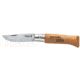 Opinel Carbon Steel Folding Knife No.3, 1.57in, Beechwood Handle, Wood, 111030