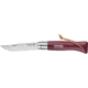 Opinel Colorama Folding Knife No.8, 3.35in, w/ Virobloc, 12C27 Sandvik SS, Hornbeam Handle, Burgundy, 002213