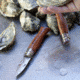 Opinel Oyster and Shellfish Folding Knife No.9, 2.5in, 12C27 MOD Sandvik Stainless Blade,Varnished Bubinga Wood Handle, 001616