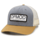 OPMOD Trucker Hat Embroidered Patch, Heather Grey/Birch/Biscuit, OPMHea Greiscuit-Heath/Bi