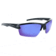 Optic Nerve Bristol Sunglasses, Shiny Black Frame, Polarized Grey Lens with Blue Mirror Lens 82006