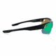 Optic Nerve Desoto Flip Off Sunglasses, Matte Black Frame, Lens 3 Sets- Brown with Green Mirror, Copper, Clear 21674