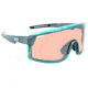 Optic Nerve FixieMAX Sunglasses, Matte Aluminum with Crystal Blue Lens Rim, 22076