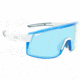 Optic Nerve FixieMAX Sunglasses, Shiny White with Crystal Blue Lens Rim, 22079