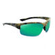 Optic Nerve One Archer Sunglasses, Matte Camo Frame, Polarized Smoke with Green Mirror Lens 18039