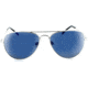 Optic Nerve One Estrada Sunglasses, Shiny Silver Frame, Polarized Smoke with Blue Mirror Lens, 18027