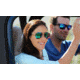 Optic Nerve One Estrada Sunglasses, Shiny Silver Frame, Polarized Smoke with Blue Mirror Lens, 18027