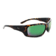 Optic Nerve One StrikezOne Sunglasses, Shiny Dark Demi Frame, Polarized Smoke with Green Mirror Lens 17020