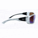 Optic Nerve One StrikezOne Sunglasses, Shiny Silver Frame, Polarized Brown with Blue Mirror Lens 18002