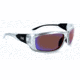 Optic Nerve One StrikezOne Sunglasses, Shiny Silver Frame, Polarized Brown with Blue Mirror Lens 18002