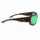 Optic Nerve Remora Sunglasses, Matte Demi Frame, Polarized Copper Lens w/Green Mirror Lens 82008