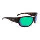 Optic Nerve Remora Sunglasses, Matte Demi Frame, Polarized Copper Lens w/Green Mirror Lens 82008