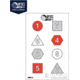 OpticsPlanet Exclusive EZ2C Targets Style 25, Recognition And Aquisition Drill Target , 25 Pack, Red/Black/White, EZ2CS025