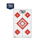 OpticsPlanet Exclusive EZ2C Targets Style 28, Five Diamonds With Grids Target, 25 Pack, Red/Black/White, EZ2CS028