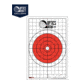 OpticsPlanet Exclusive EZ2C Targets Style 5, Bullseye with Grid Sight-In Target, 25 Pack, Red/Black/White, EZ2CS005