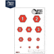 OpticsPlanet Exclusive EZ2C Targets Style H20, Orange and Black Ink on High Quality White Paper, 25 Pack, EZ2CSH20