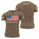 OpticsPlanet Exclusive Grunt Style American Flag T-Shirt Mens, Tan, 3XL Tan-499-Tan-XXXL
