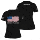 OpticsPlanet Exclusive Grunt Style American Flag T-Shirt WoMens, Black, Small, 3900-Black-S