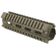 OpticsPlanet Exclusive M4 Cerakote Quad Rail Handguard, Carbine Length, Cerakote, Flat Dark Earth, NSN N, XOP-M4QRC