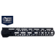 OpticsPlanet Exclusive Moriarti AR-15 12in M-LOK Diamond Cut Slim Profile Free Float Handguard, Black, MA15-US-12-DMD