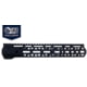 USED, OpticsPlanet Exclusive Moriarti AR-15 12in M-LOK Diamond Cut Slim Profile Free Float Handguard, Black, MA15-US-12-DMD