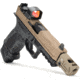 OpticsPlanet Exclusive Strike Industries Micro QUAD V Threaded 9mm Compensator, 1/2x28, Cerakote, Flat Dark Earth, SI-MC-QUAD-V-FDE
