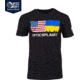 OpticsPlanet Ukraine/US Flag Short Sleeve T-Shirt - Mens, Small, Black, SMALL-MEN-S