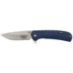 OpticsPlanet Exclusive OpticsPlanet Spring Assisted Folding Knife, 7.5in Overall, Blue Handle, Silver Steel Blade, OP-A094