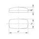 Optronics Mark Light Oval Base Red, Black, MC32RBS