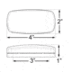 Optronics MCL0032RBS One LED Mark Light Ovl Black Bse, MCL0032RBS