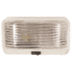 Optronics Rectangular Porchlight - Clear, White Housing, RVPL3CFS