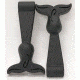 Orca Whale Tail Latches Set of 2, Black, ORCWTL2